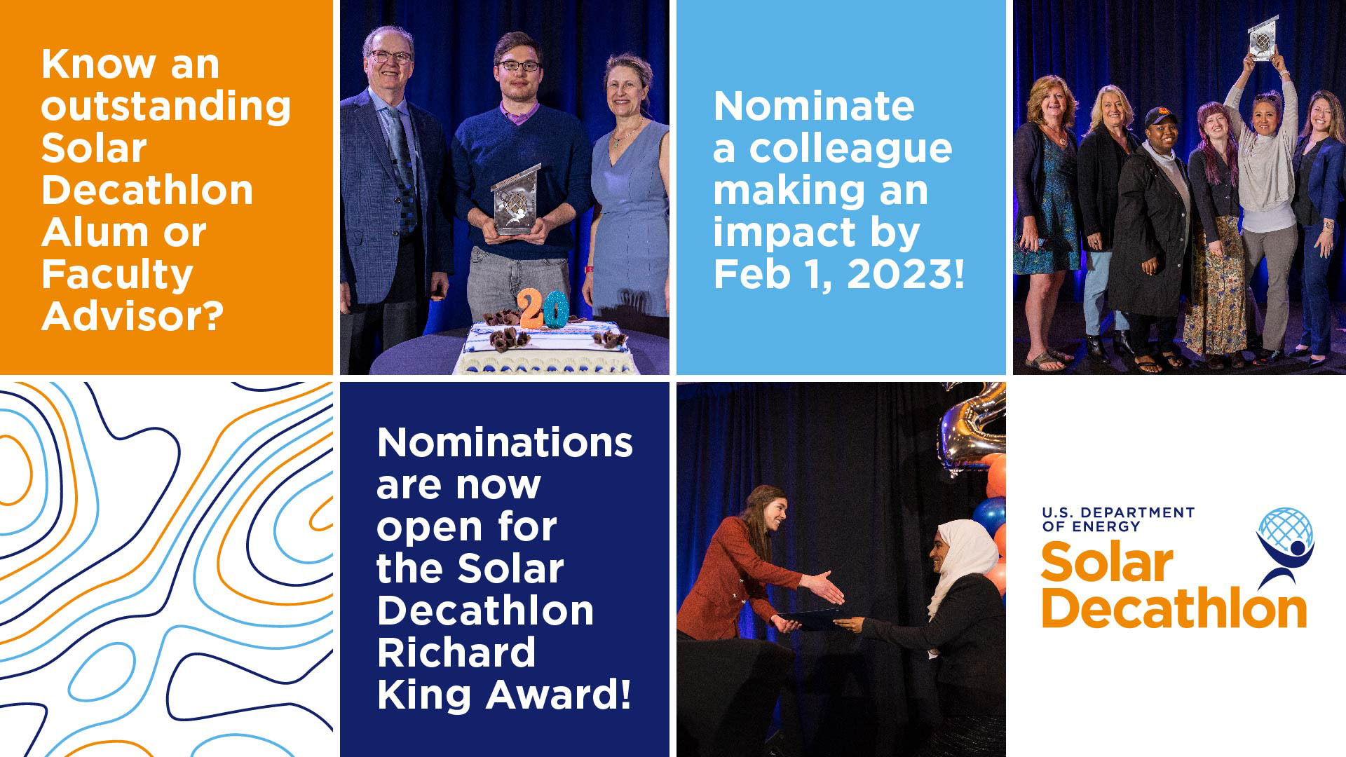 A collage of past Richard King Award winners - 