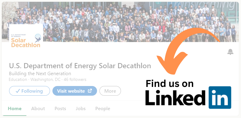 a screenshot of the Solar Decathlon LinkedIn page