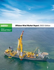 Cover page for the 2023 Edition of the Offshore Wind Market Report. 