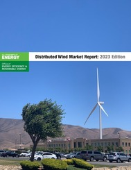 Cover image for 2023 edition of the Distributed Wind Market Report.