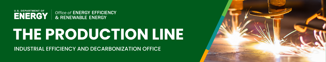 The Production Line: Industrial Efficiency and Decarbonization Office newsletter header