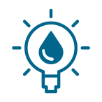 Water drop within a light bulb