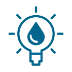 Water drop within a light bulb