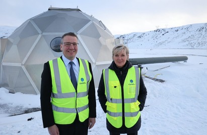U.S. Secretary of Energy Jennifer Granholm and Icelandic Minister of the Environment, Energy and Climate Guðlaugur Þór Þórðarson