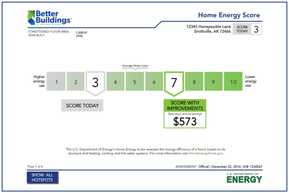 Preview of the Home Energy Score report