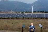 President at podium. 