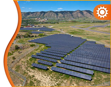 aerial view of solar panels