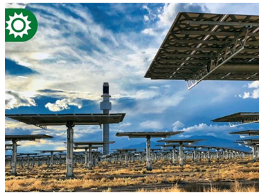 Rows of solar panels