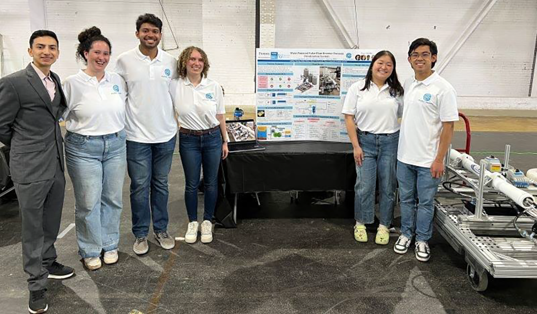 The Purdue team shares their Marine Energy Collegiate Competition project at showcase event.