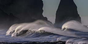 Waves crashing