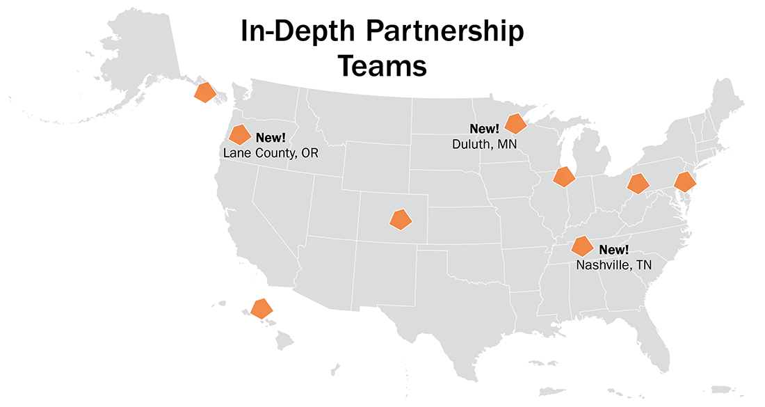 U.S. map labeling in-depth partnership teams