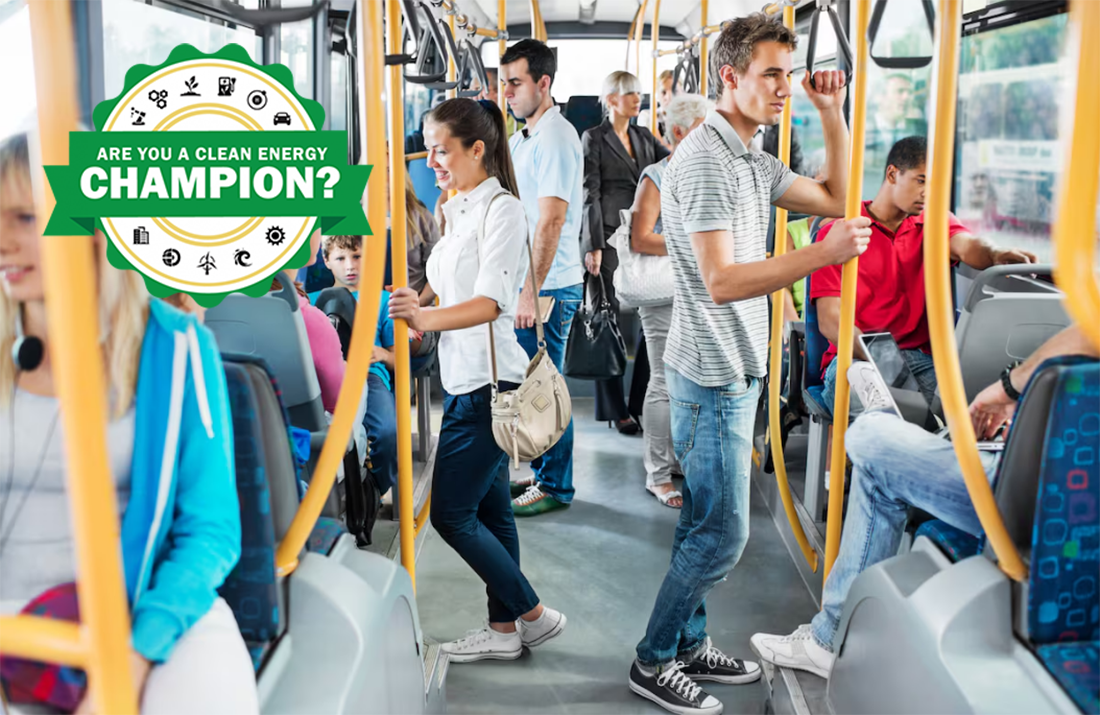 Commuters using public transit