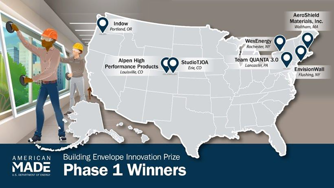 Building Envelope Innovation Prize Phase 1 Winners graphic