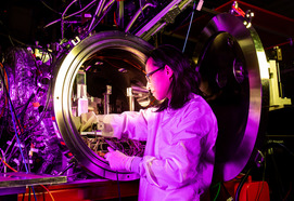 Woman working in manufacturing office.