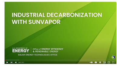 Industrial Decarbonization with Sunvapor video thumbnail