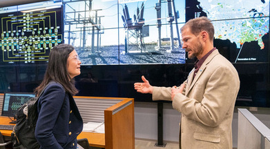 Two people having a conversation