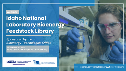 INL bioenergy feedstock library webinar image