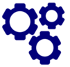 blue gears icon