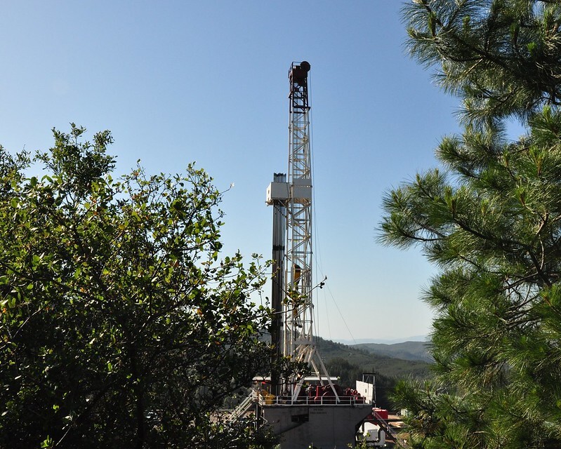 Drilling for steam at Bottle Rock in California. Photo credit: Betsy Phillips, via Geothermal Rising photo contest
