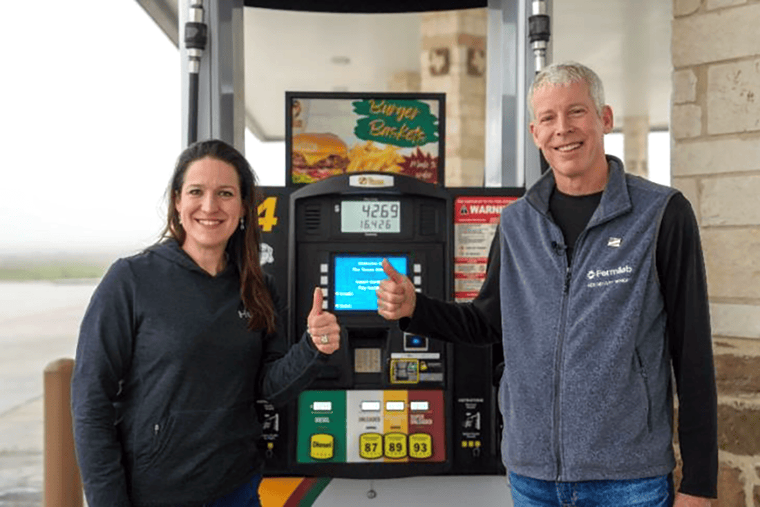 Assistant Secretary of Energy Audrey Robertson and Secretary of Energy Chris Wright at Corpus Christi gas pump