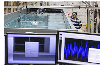 Marine energy researcher at NLR used Marine Hydrokinetic Toolkit (MHKiT). Photo by Gregory Cooper, National Laboratory of the Rockies