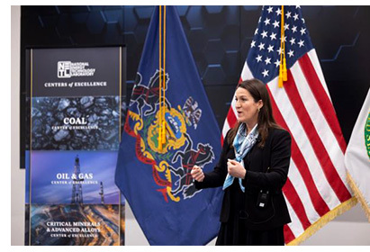 Assistant Secretary Robertson speaking at National Energy Technology Laboratory