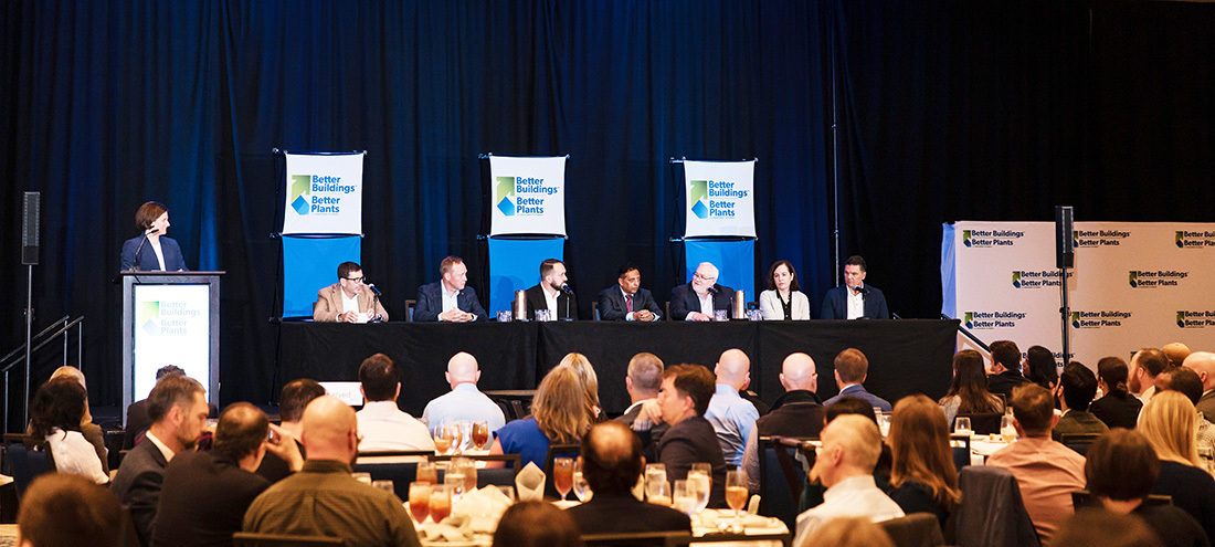Panelists onstage at Better Buildings Summit