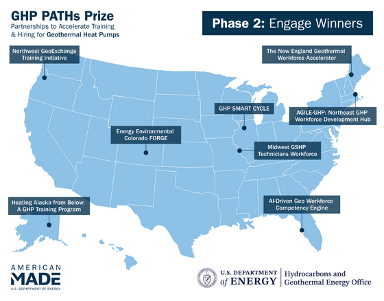 Map of the GHP PATHS Phase 2 Winning Projects