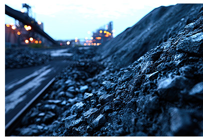 coal deposits at mining site