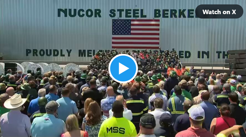 Administrator Zeldin visits Nucor Steel Berkley, a U.S. owned and operated steel manufacturing facility.