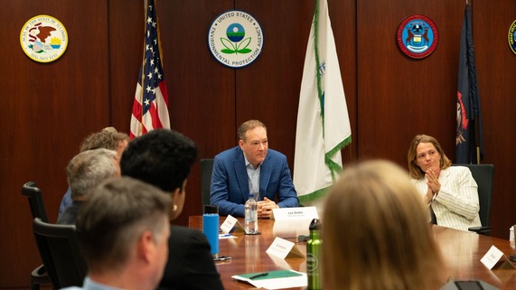 Administrator Zeldin at a roundtable with Region 5 EPA staff.