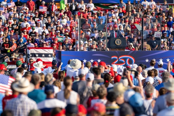 President Trump in Iowa for America's birthday.