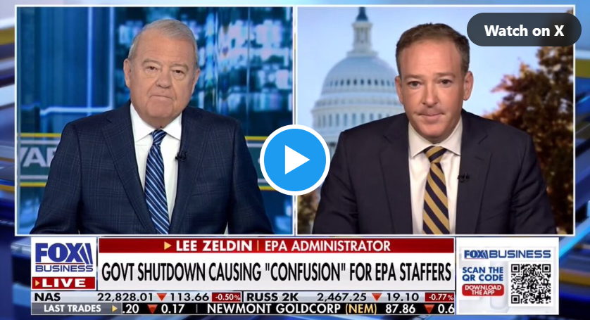 Administrator Zeldin on Fox Business.