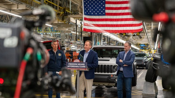 Zeldin visits Ohio Ford and Stellantis auto plants in Avon and Toledo.