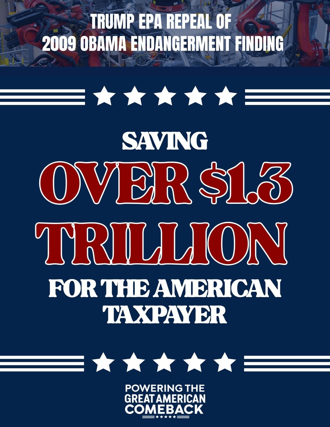 Repeal of the 2009 Obama EPA Endangerment Finding.