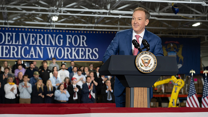 Administrator Lee Zeldin addresses Michigan residents.