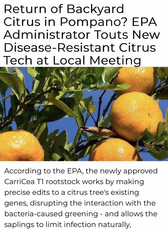 EPA Administrator Lee Zeldin joins farmers in Florida to discuss EPA’s boost to citrus industry and local economies.