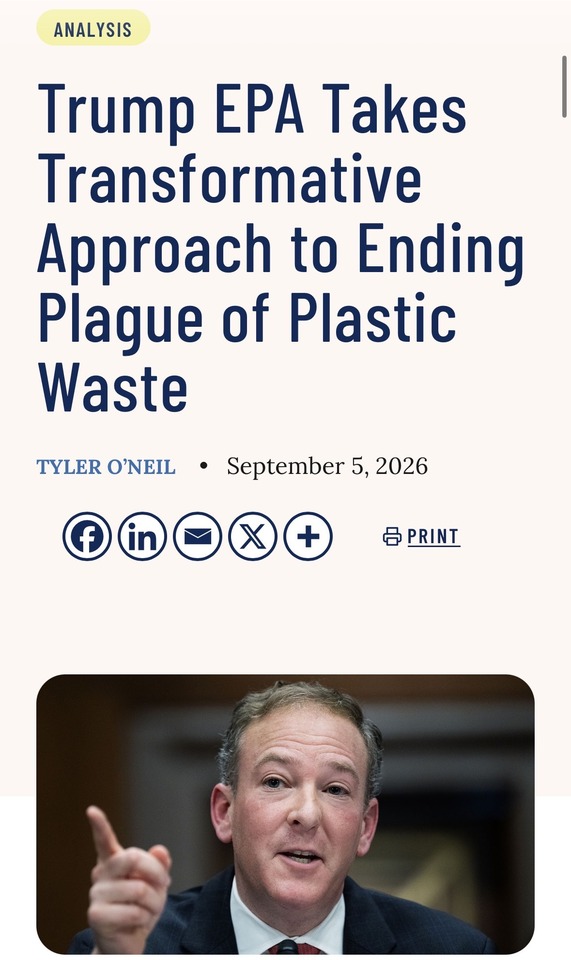 Daily Signal coverage of EPA and Administrator Zeldin. 