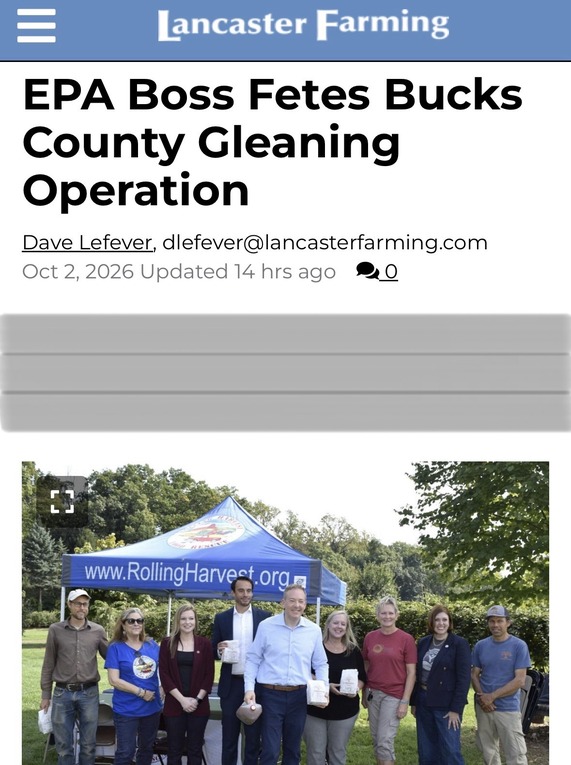 Administrator Zeldin Visits Pennsylvania