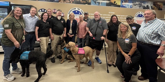 Administrator Zeldin and Representative Hinson spend time with local veterans at the Veterans Freedom Center in Dubuque, Iowa.