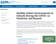 Preview of Healthy Indoor Environments in Schools During COVID-19 Pandemic and Beyond webpage preview
