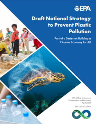cover of the draft national strategy for preventing plastics pollution