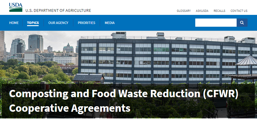 website banner for USDA CWFR grants