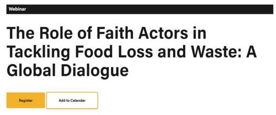 Webinar on the Faith Community and Food Waste from WRI