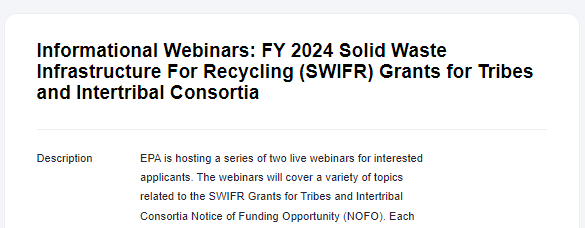 Upcoming Informational SWIFR Webinar