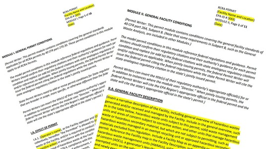 screen shots of model permit modules