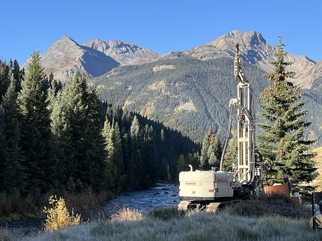 Drilling for OU2 at the Bointa Peak Superfund Site