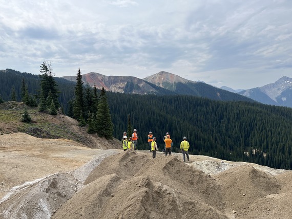 Contractors huddled at Brooklyn Mine site - July 2025