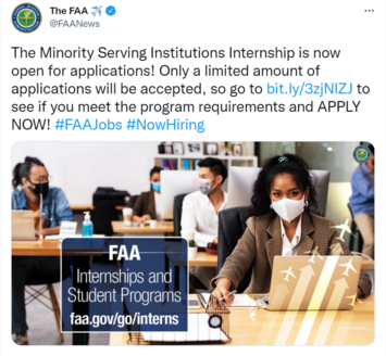 The Minority Serving Institutions Internship is now open for applications! Only a limited amount of applications will be accepted