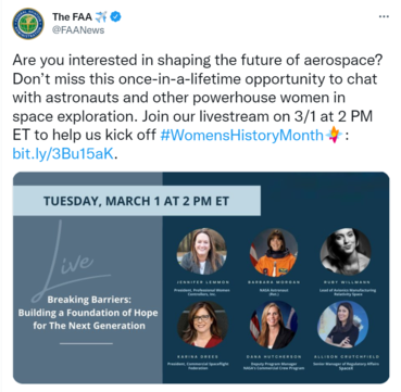 Don’t miss this once-in-a-lifetime opportunity to chat with astronauts and other powerhouse women in space exploration.